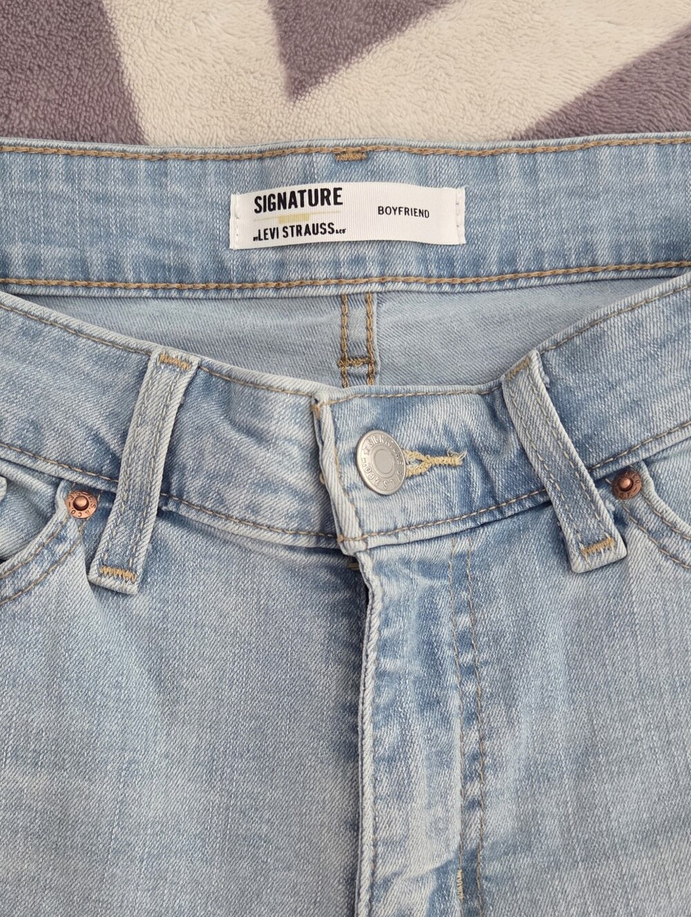 Signature by Levi Strauss Light Blue Boyfriend Jeans